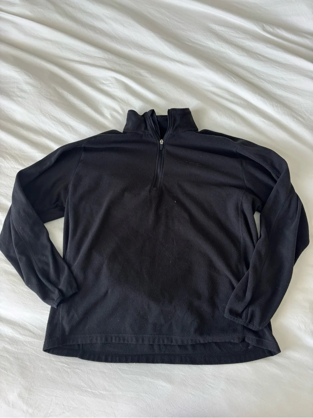 Champion Black Quarter Zip Fleece Pullover XL